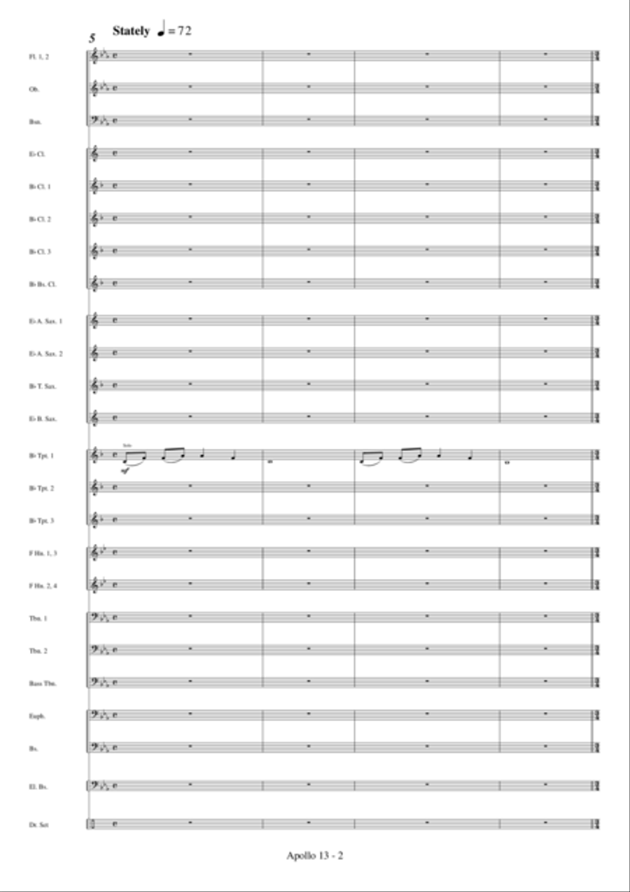 End Credits - Apollo 13 Concert Band scores gallery preview page 4