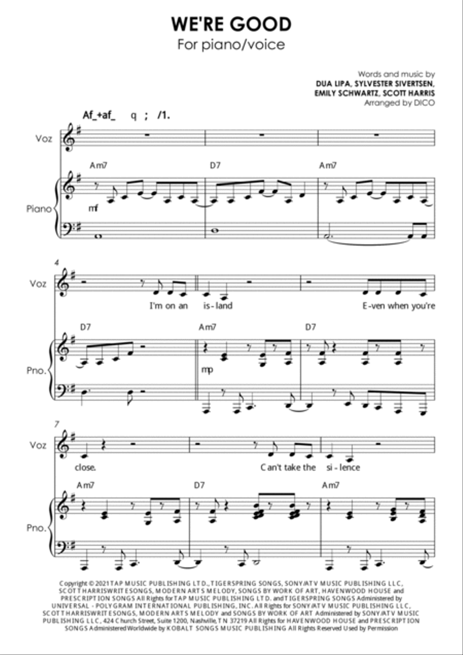 We're Good Voice scores gallery preview page 2