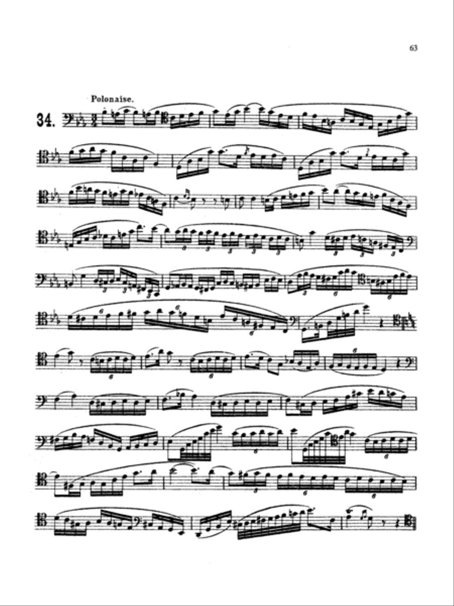 Milde: Fifty Concert Studies, Op. 26 Bassoon Solo scores gallery preview page 1
