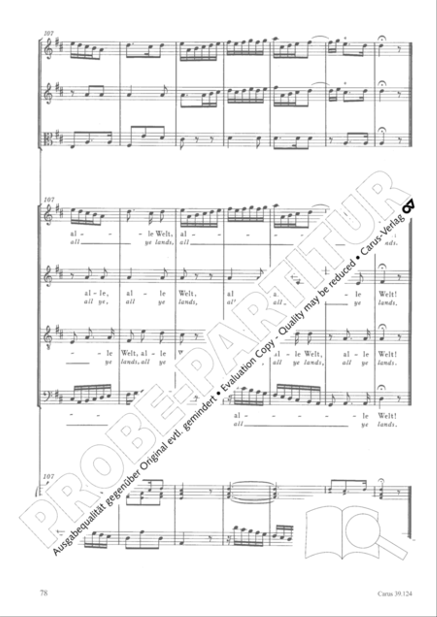 Sing to the Lord a new song (Singet dem Herrn ein neues Lied) 4-Part scores gallery preview page 79