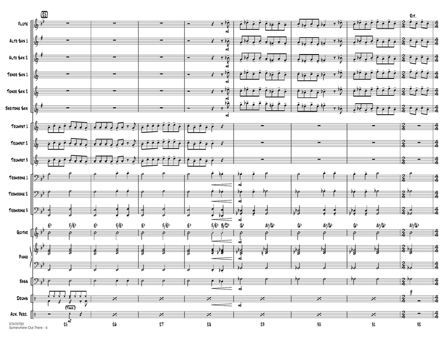 Somewhere Out There - Full Score Jazz Ensemble scores gallery preview page 5