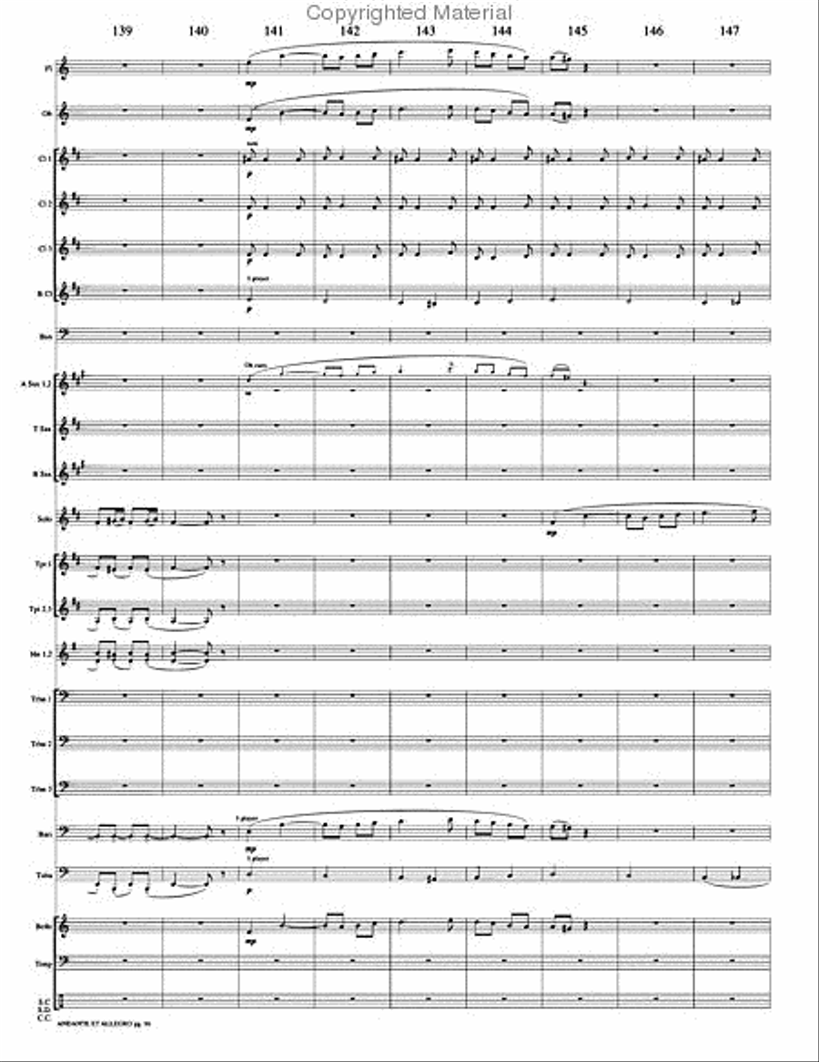 Andante et Allegro Andante et Allegro Concert Band scores gallery preview page 19