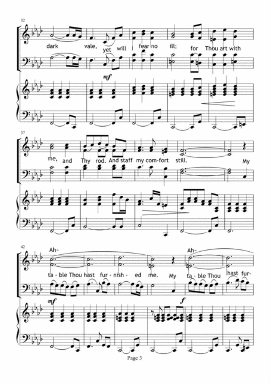 The Lord is my Shepherd 4-Part scores gallery preview page 3