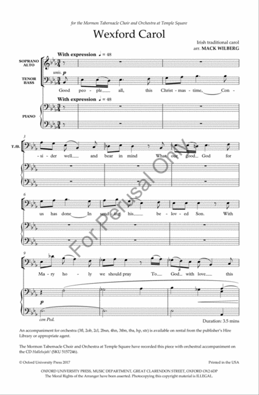 Wexford Carol 4-Part scores gallery preview page 2