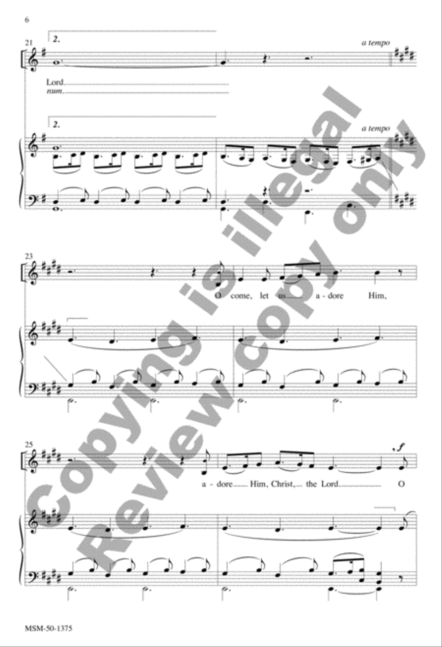 Gesù Bambino (The Infant Jesus) Unison Choir scores gallery preview page 5