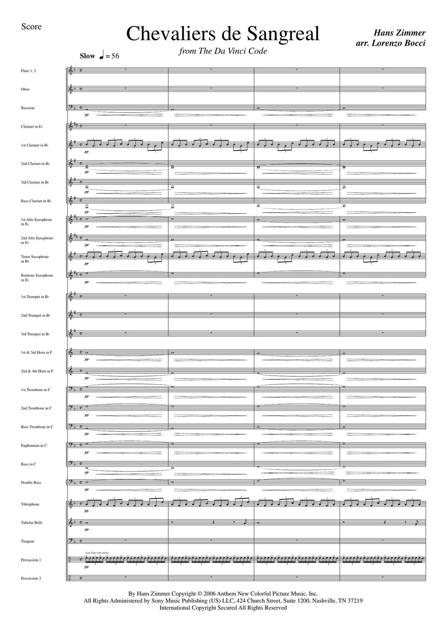 Chevalier De Sangreal Concert Band scores gallery preview page 3