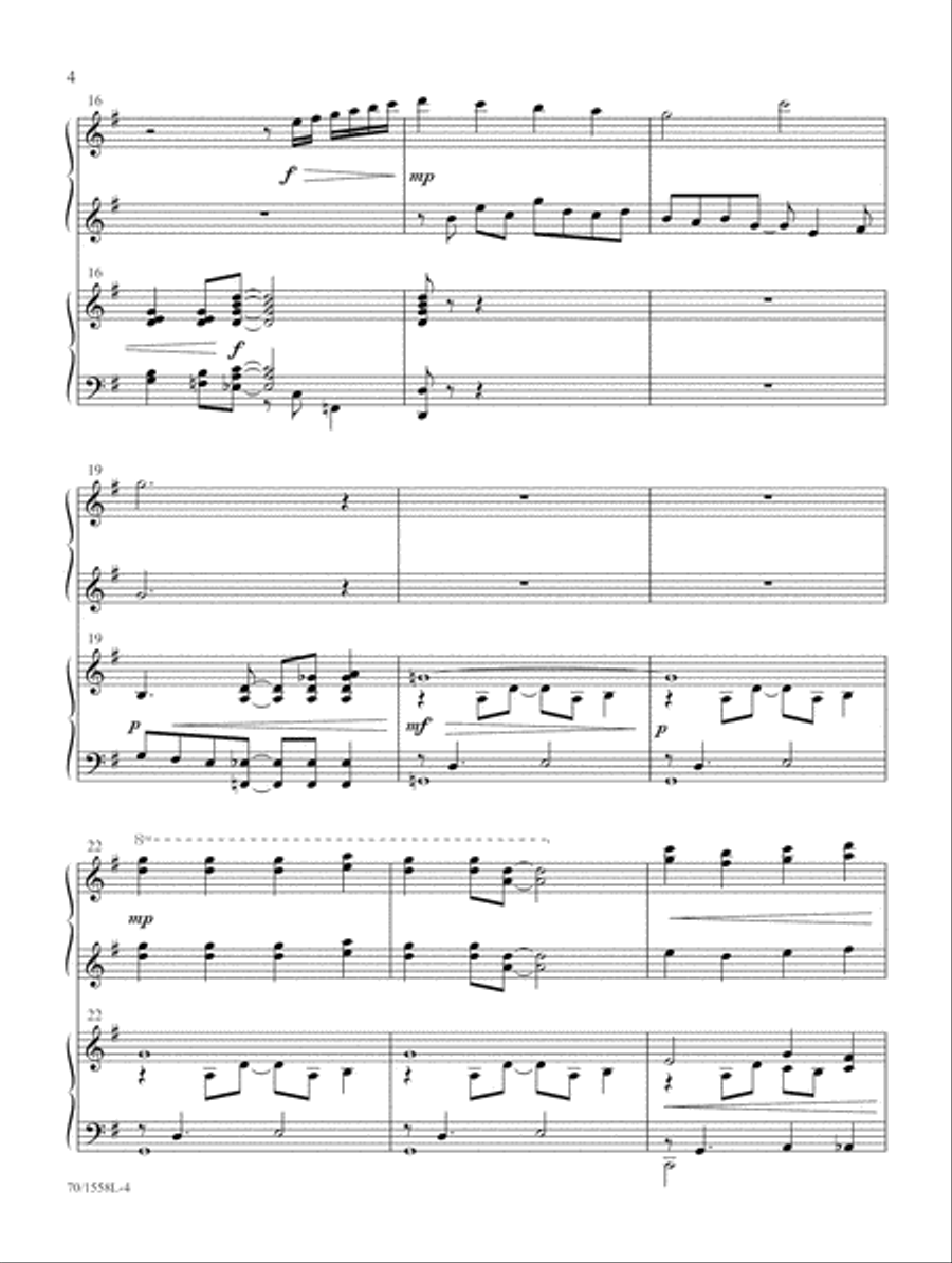 Jazz Moods for Christmas (Digital Delivery) 1 Piano, 4-Hands scores gallery preview page 4