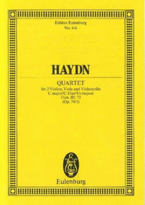 Book cover for String Quartet in C Major, Op. 74/1, Hob.III:72