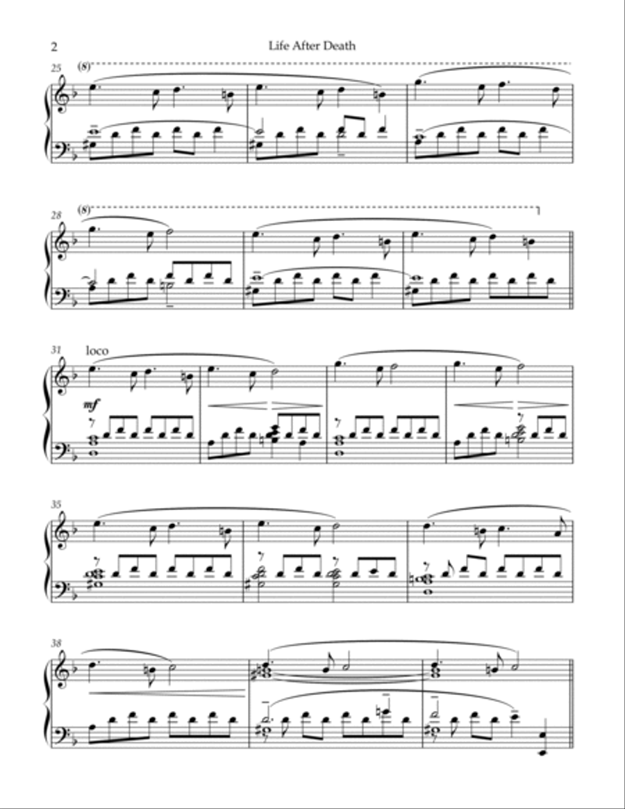 Life After Death Piano Solo scores gallery preview page 2