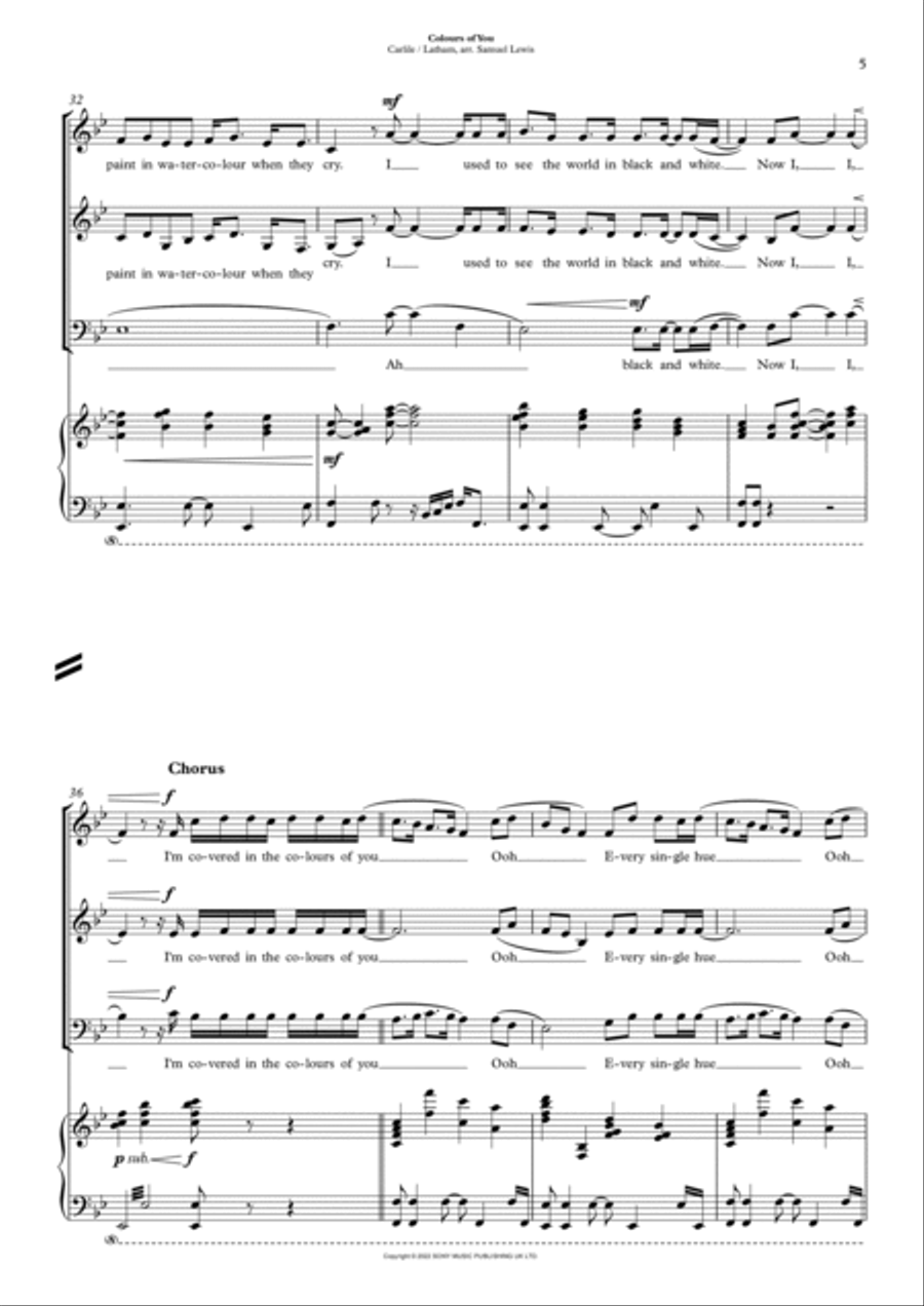 Colours Of You Colours Of You 3-Part scores gallery preview page 5