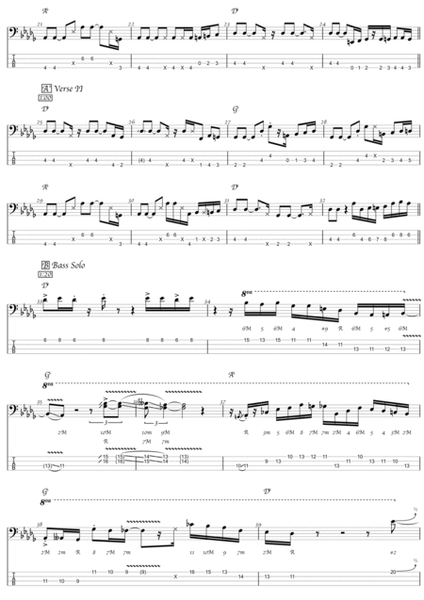Jaco Pastorius - All American Alien Boy - (with Ian Hunter) - Complete and accurate Bass Transcription with tab image number null