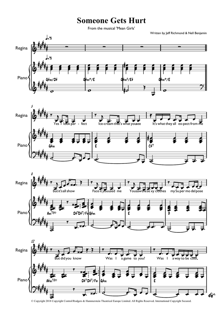 Someone Gets Hurt Piano, Vocal scores gallery preview page 2