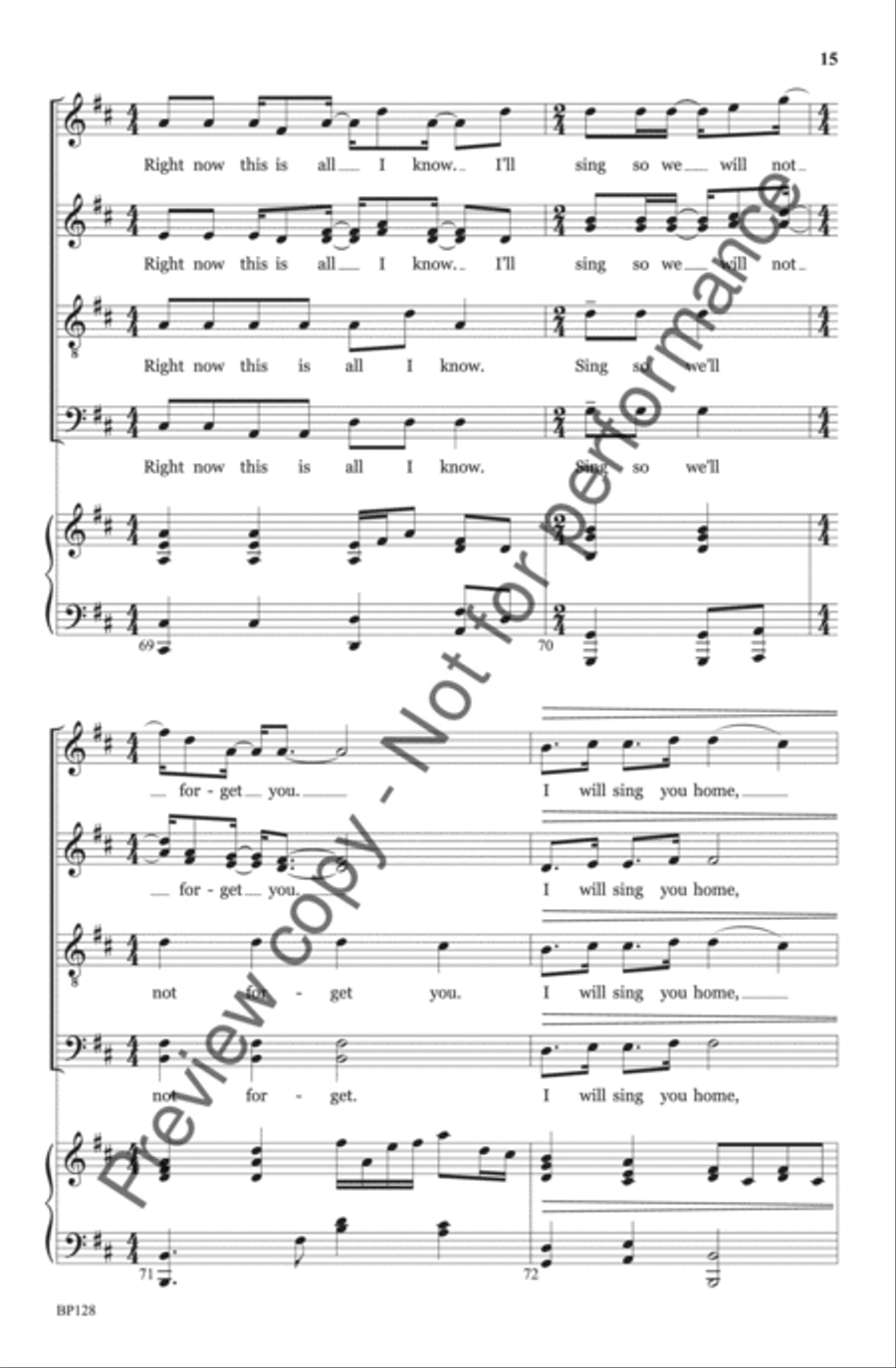 Sing You Home 4-Part scores gallery preview page 16