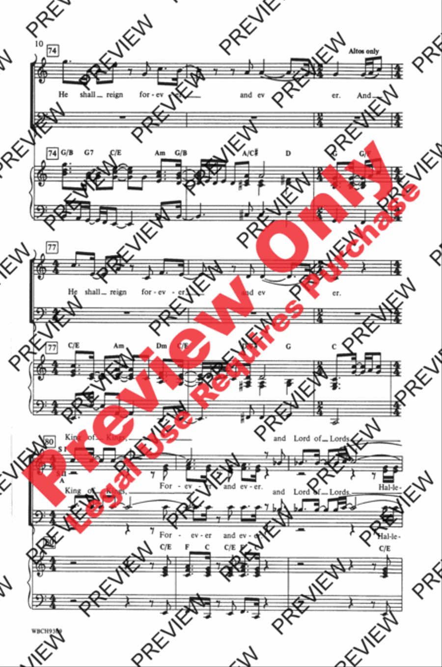 Hallelujah from Handels Messiah SATB SSATB scores gallery preview page 10