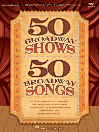 Book cover for 50 Broadway Shows/50 Broadway Songs - 2nd Edition