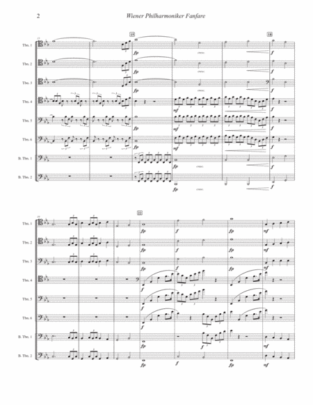 Vienna Philharmonic Fanfare for 8-part Trombone Ensemble image number null