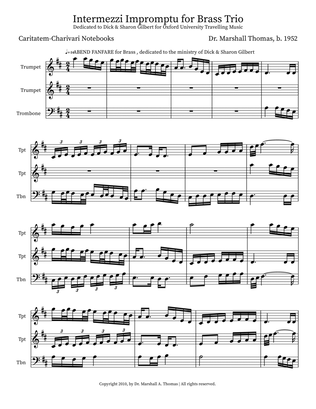 Intermezzi Impromptu for Brass Trio