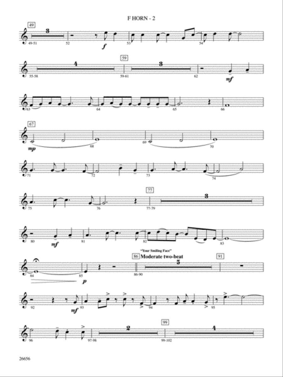 James Taylor in Concert: 1st F Horn Full Orchestra scores gallery preview page 2