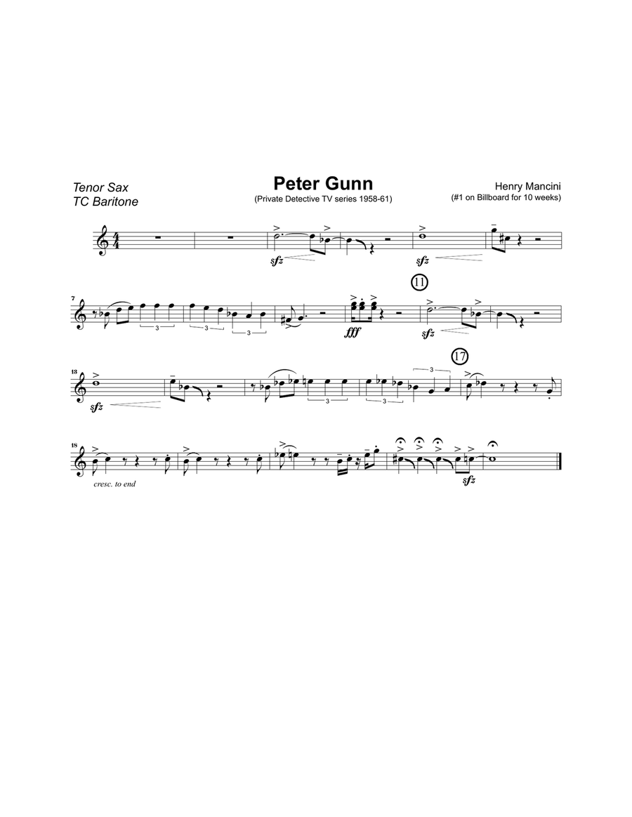 Peter Gunn Jazz Ensemble scores gallery preview page 6