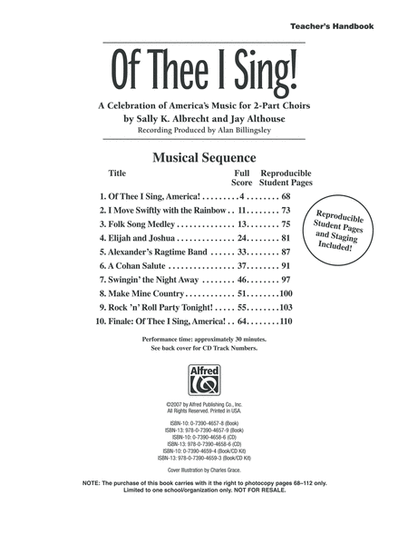 Of Thee I Sing! (A Celebration of America's Music for 2-part Choirs) - SoundTrax CD (CD only) image number null