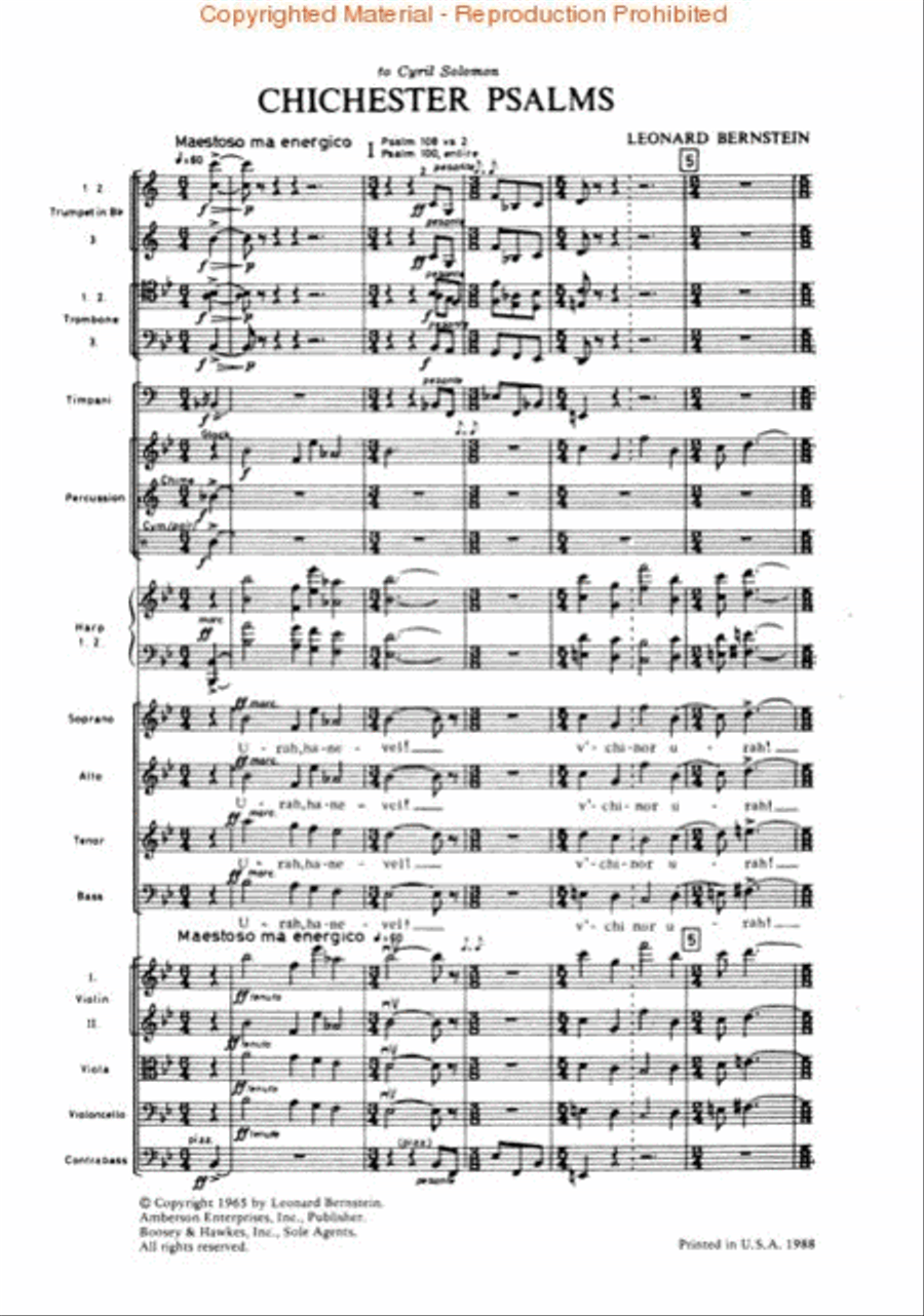 Chichester Psalms Choir scores gallery preview page 2