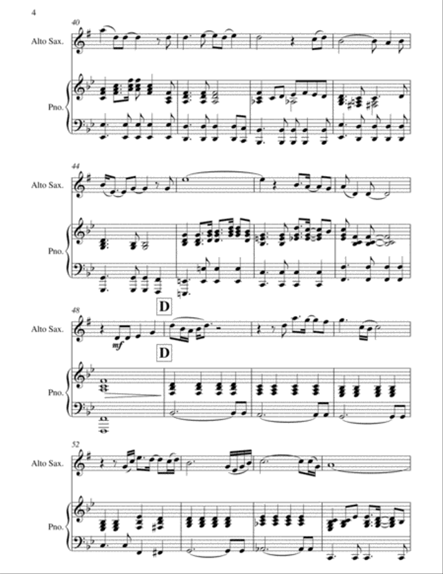 He Ain't Heavy, He's My Brother Alto Saxophone scores gallery preview page 4