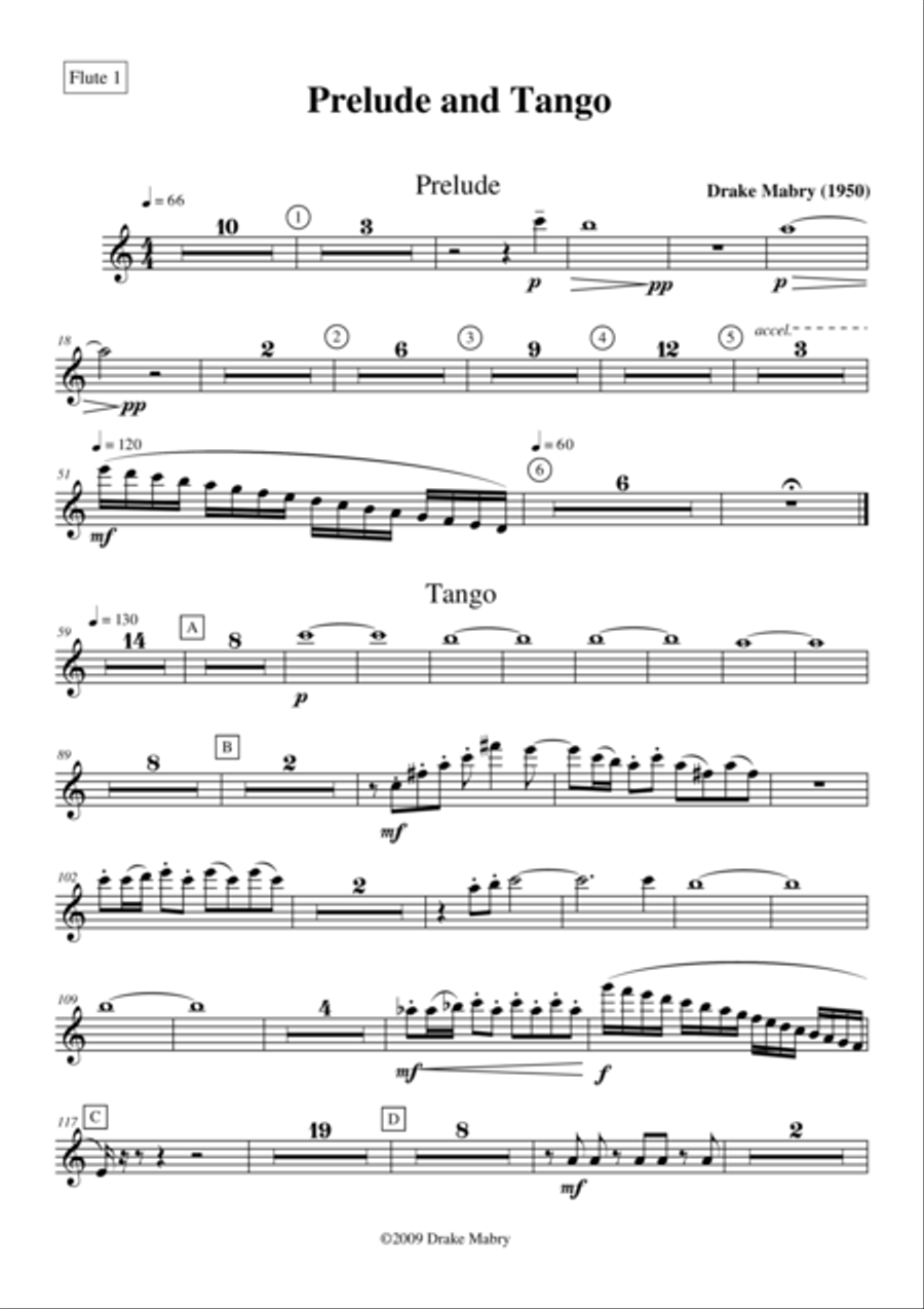 Prelude and Tango - parts Small Ensemble scores gallery preview page 1