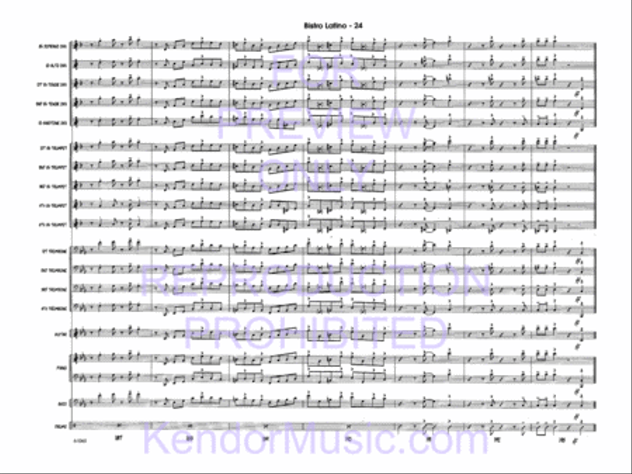 Bistro Latino Jazz Ensemble scores gallery preview page 26