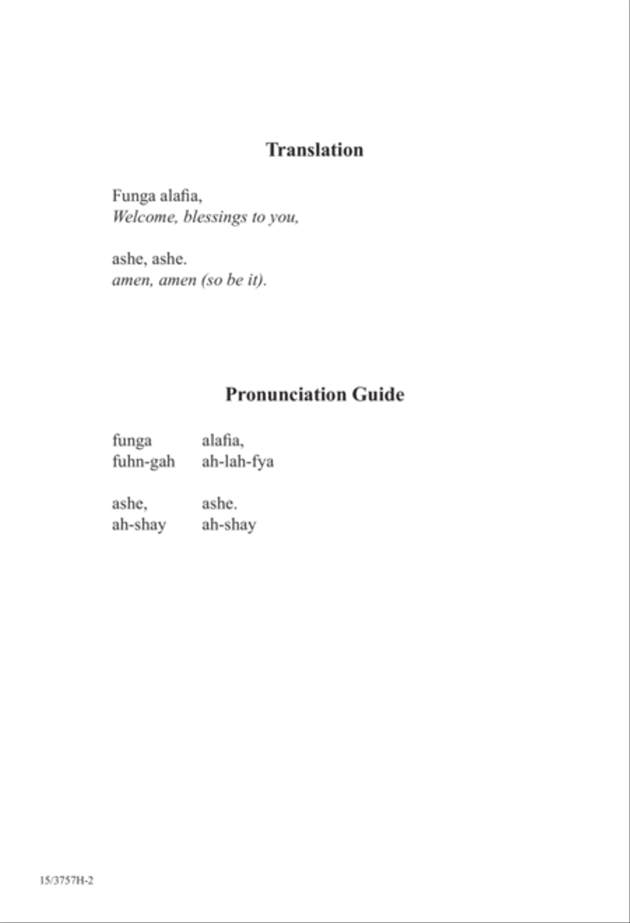 Funga Alafia Funga Alafia 2-Part scores gallery preview page 2