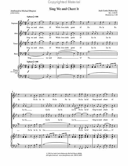 Sing We And Chant It (SATB) image number null