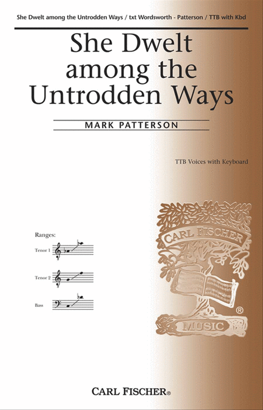 She Dwelt Among The Untrodden Ways TTB scores gallery preview page 1