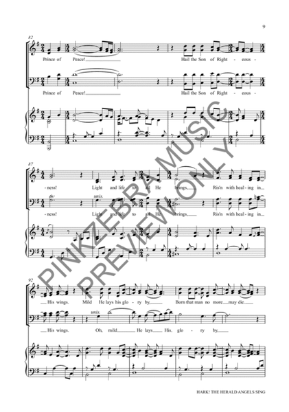 Hark! The Herald Angels Sing SATB image number null