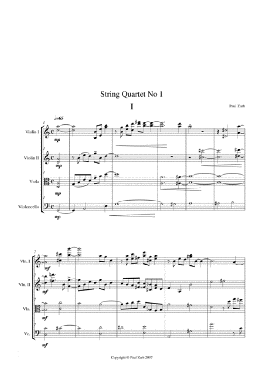 String Quartet No 1 String Quartet No 1 String Quartet scores gallery preview page 2