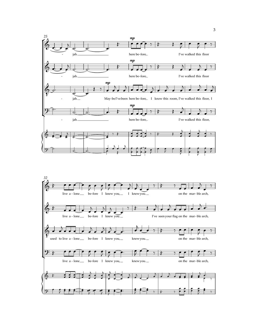 Hallelujah (arr. Barrie Carson Turner) 4-Part scores gallery preview page 3