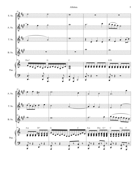 Alleluia (for Saxophone Quartet) image number null