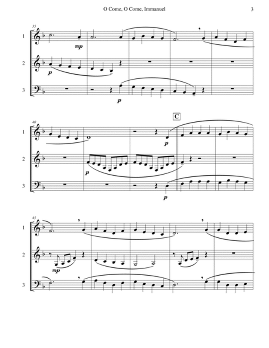 O Come, O Come, Immanuel (Emmanuel) - Clarinet Trio image number null