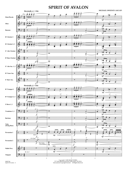 Spirit Of Avalon - Conductor Score (Full Score)