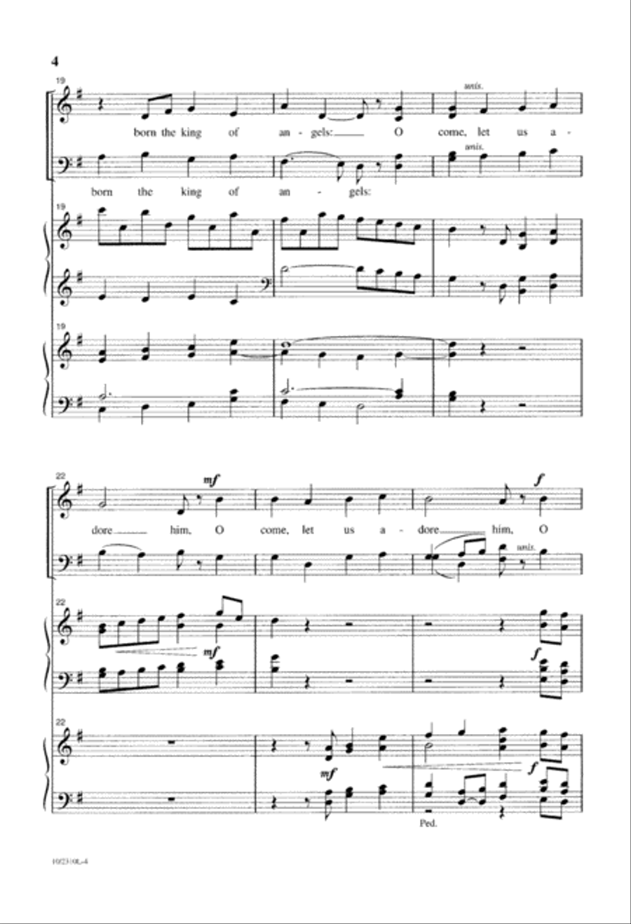 O Come, Let Us Adore Him O Come, Let Us Adore Him 4-Part scores gallery preview page 4