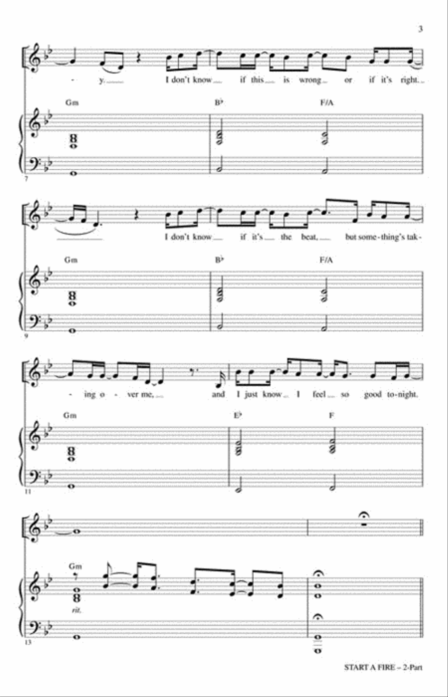 Start a Fire 4-Part scores gallery preview page 3