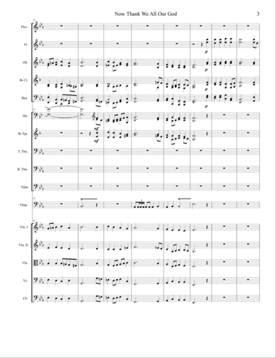 Now Thank We All Our God Full Orchestra scores gallery preview page 3