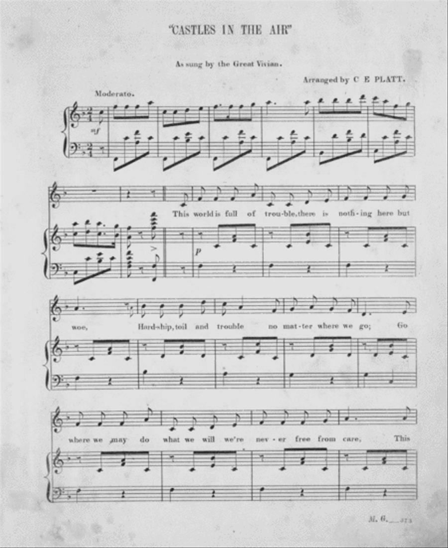 The Great Vivian's Songs & Sketches. Castles in the Air Voice scores gallery preview page 2
