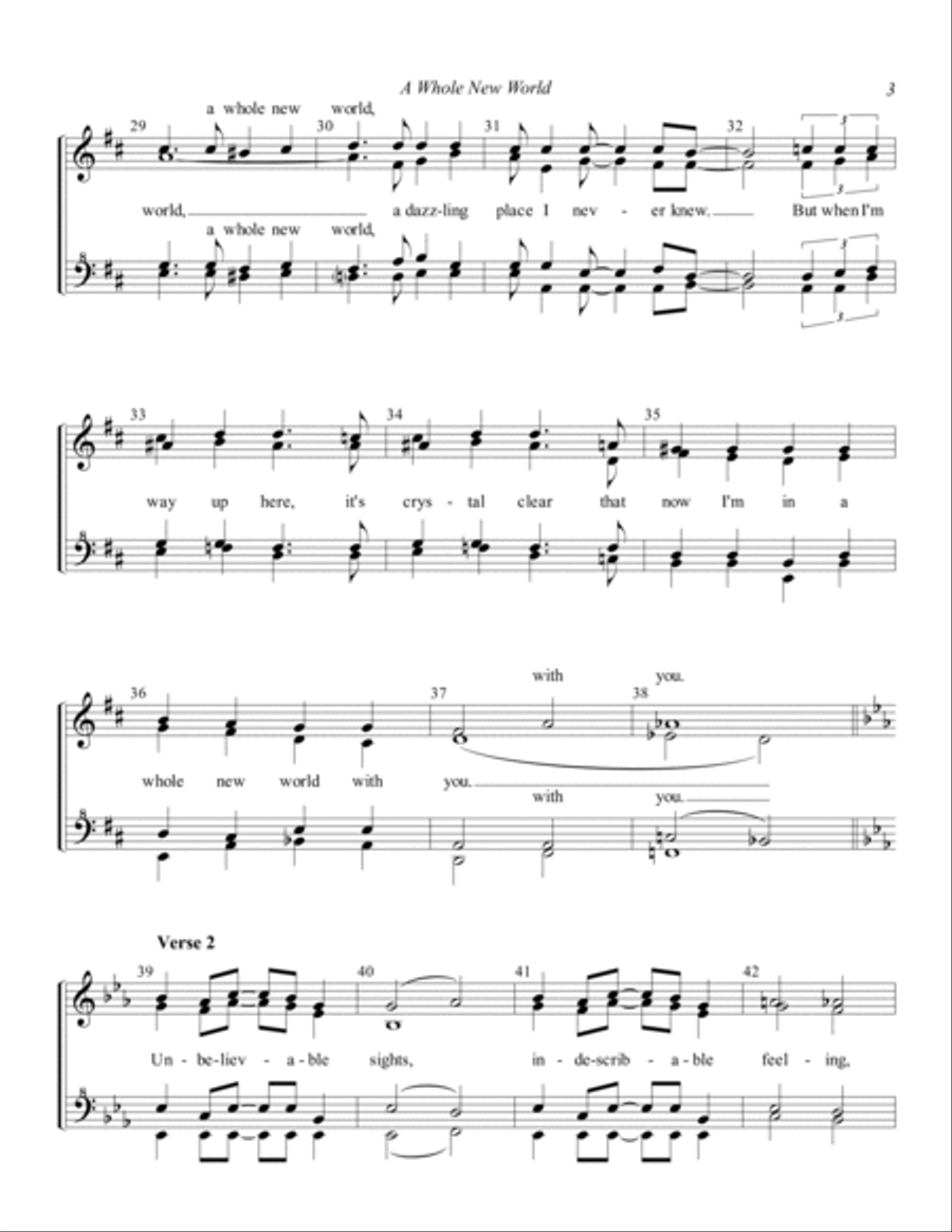 A Whole New World A Whole New World SSAA scores gallery preview page 3