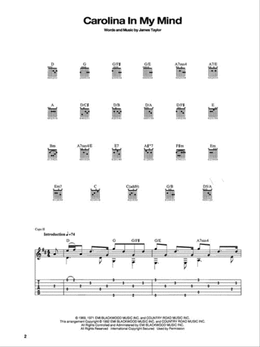 The Best of James Taylor Electric Guitar scores gallery preview page 3