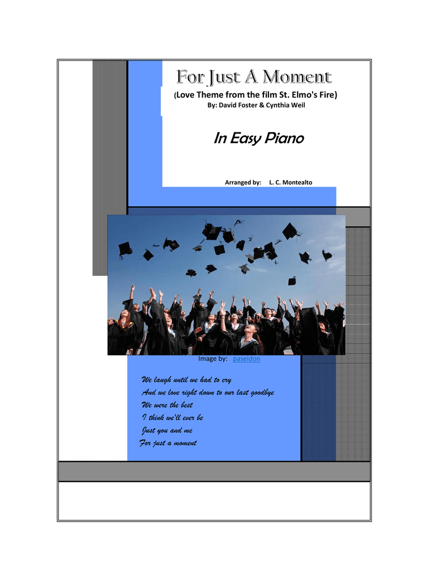 For Just A Moment Easy Piano scores gallery preview page 1