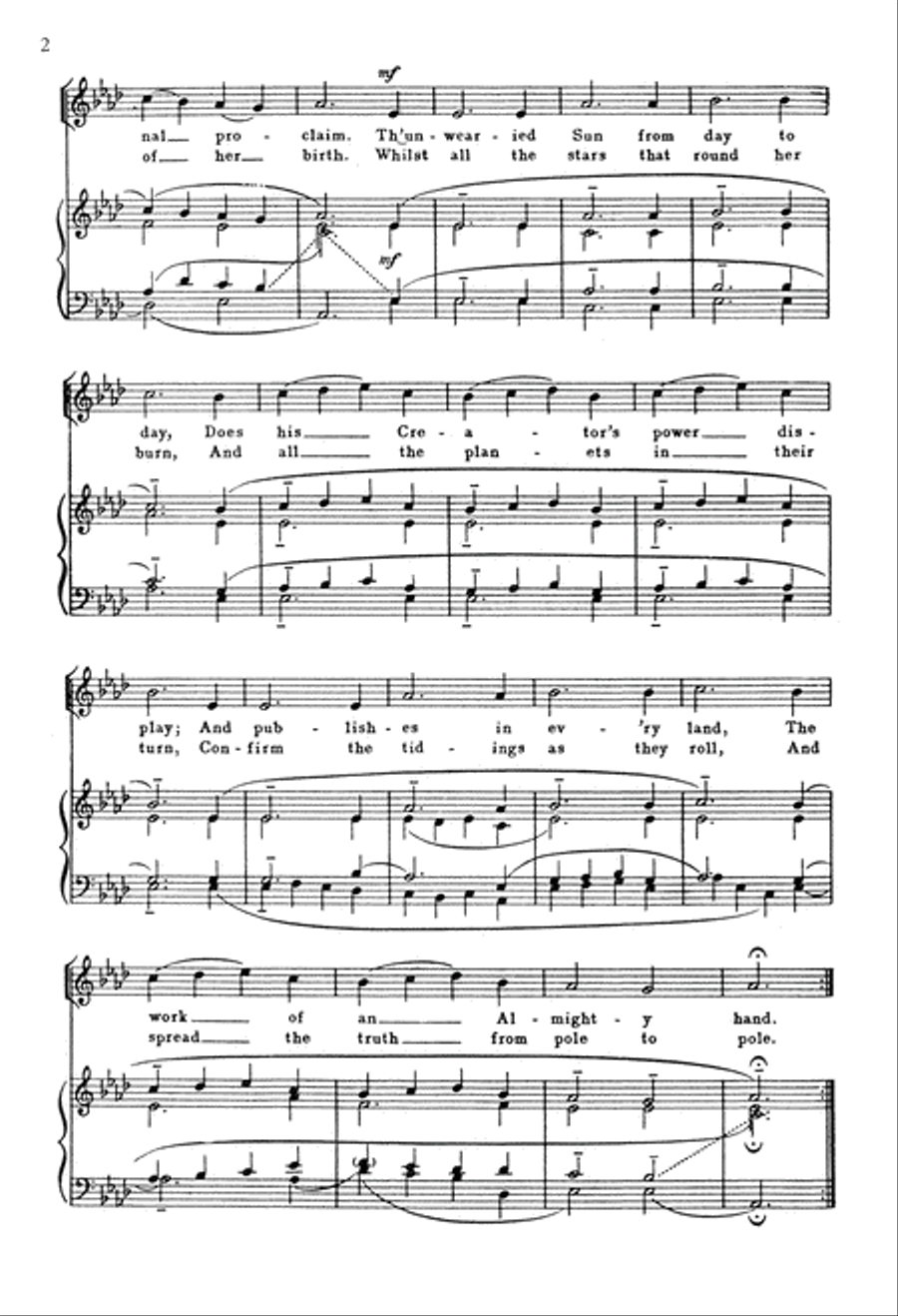 The Spacious Firmament Unison Choir scores gallery preview page 3