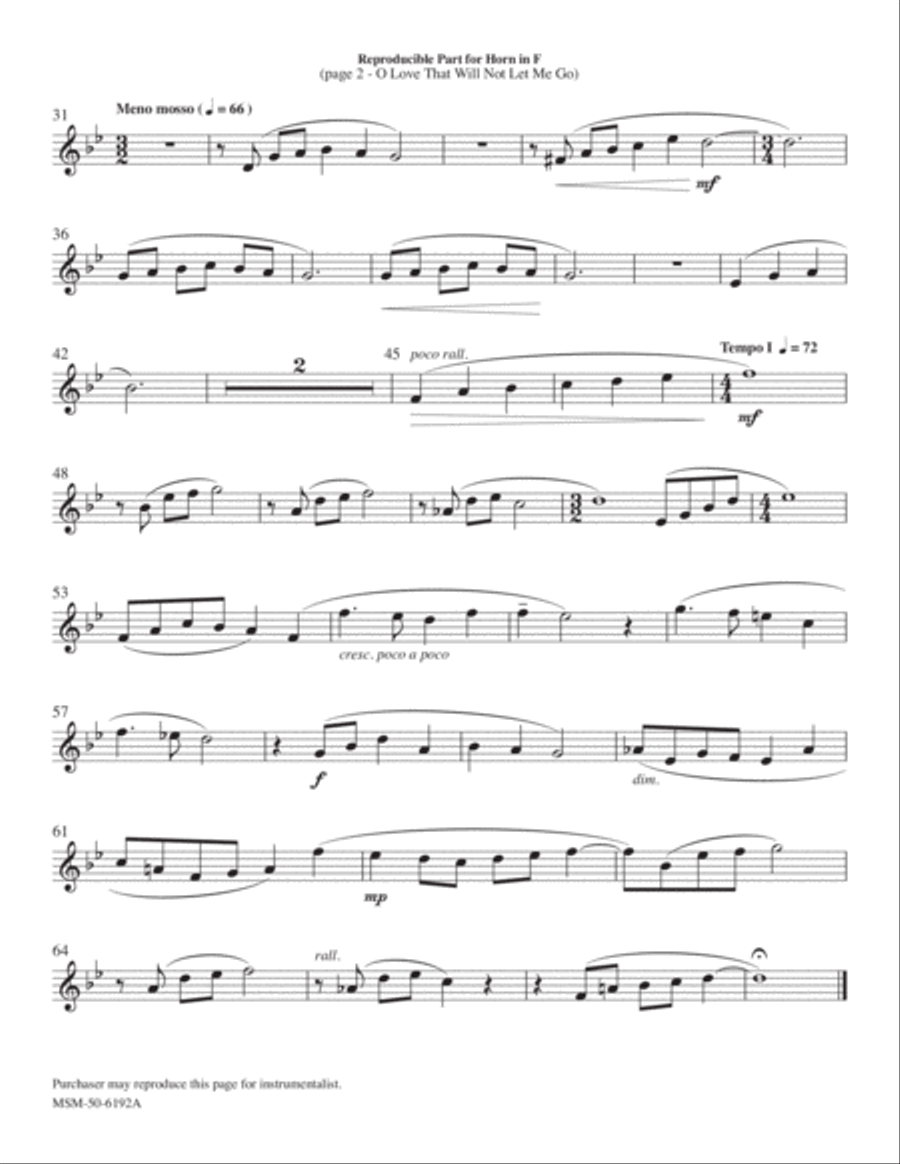 O Love That Will Not Let Me Go Choir scores gallery preview page 2