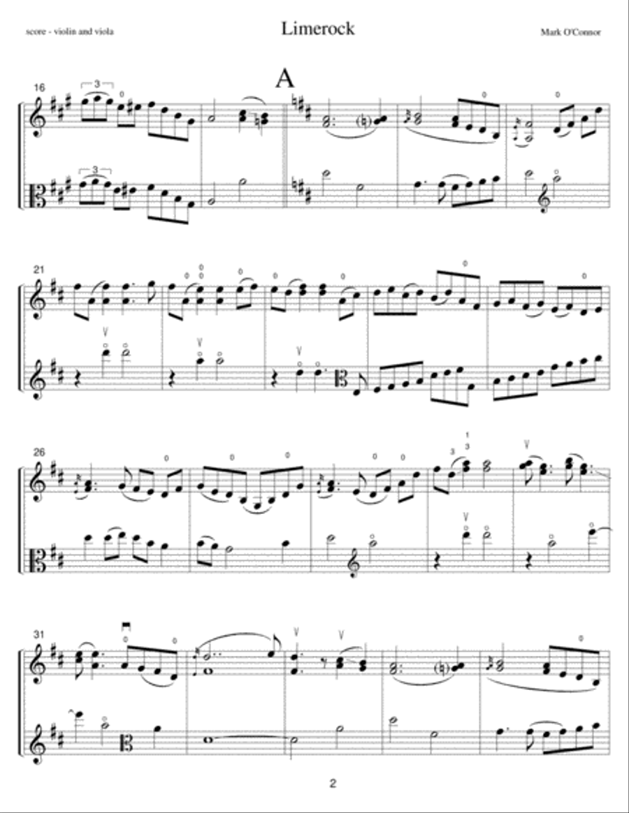 Limerock (score - vln, vla) String Duet scores gallery preview page 5