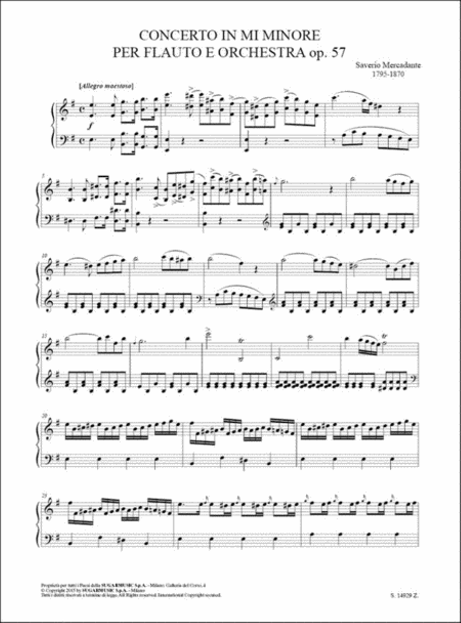 Concerto in Mi minore Op. 57 Flute Solo scores gallery preview page 2