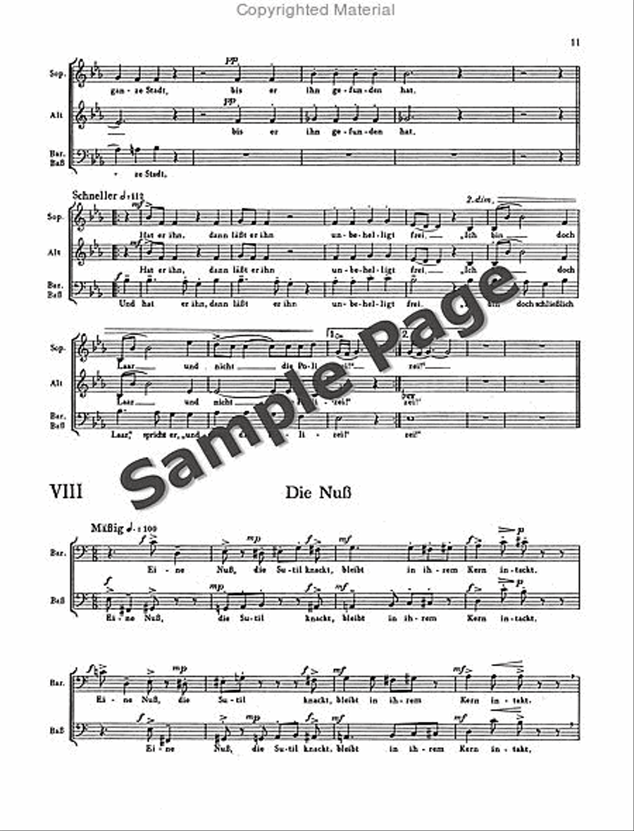 Wyttenbach J Sutil+laar Scherzlieder Mixed Choir scores gallery preview page 12