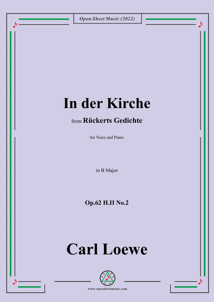 Loewe-In der Kirche,Op.62 H.II No.2,in B Major image number null
